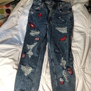 High waisted jeans